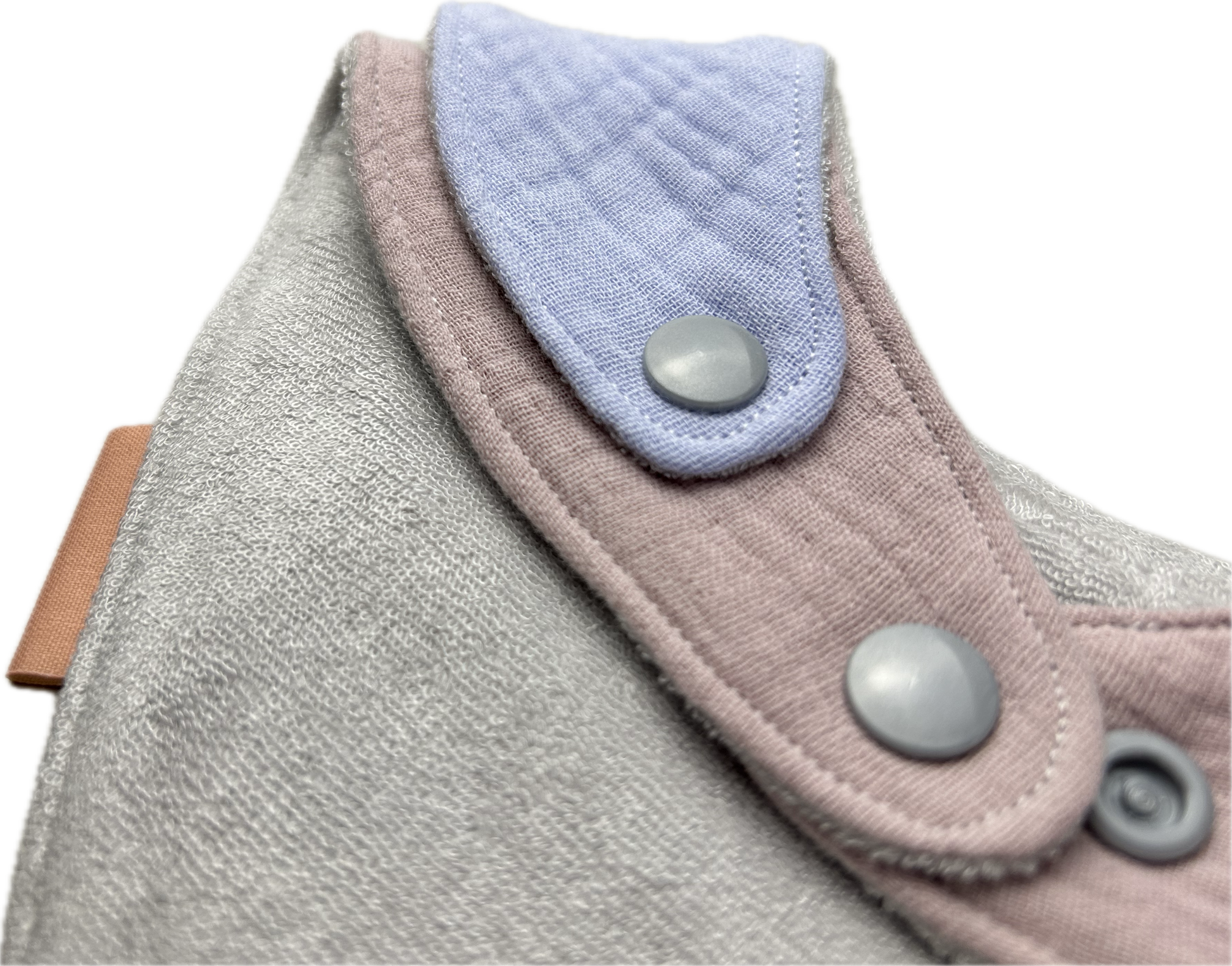 Double Guard Baby Dribble Bib Set - Very Berry - Double Bib Back closeup