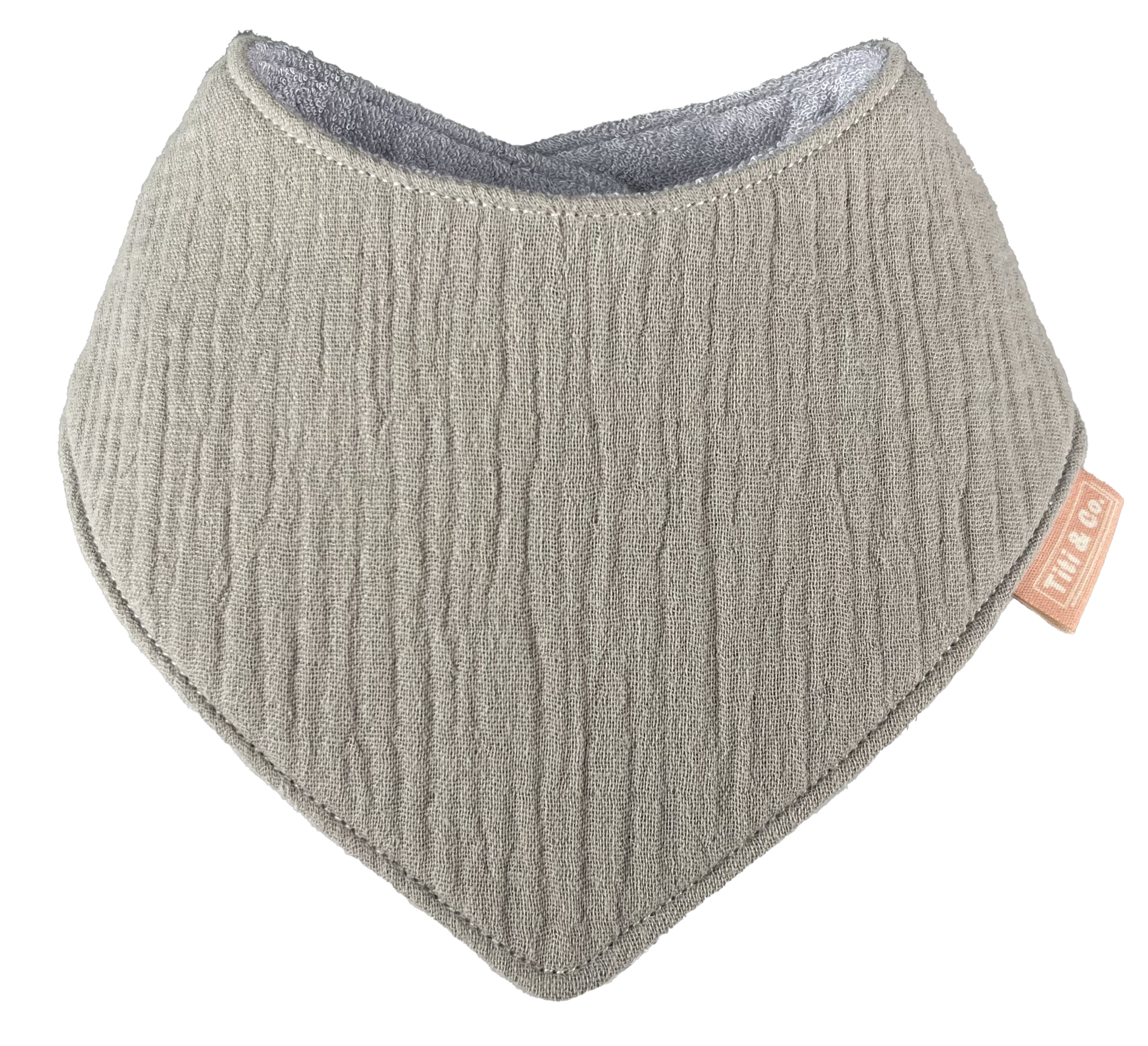 Double Guard Baby Dribble Bib Set - Mocha & Chino - Top Bib