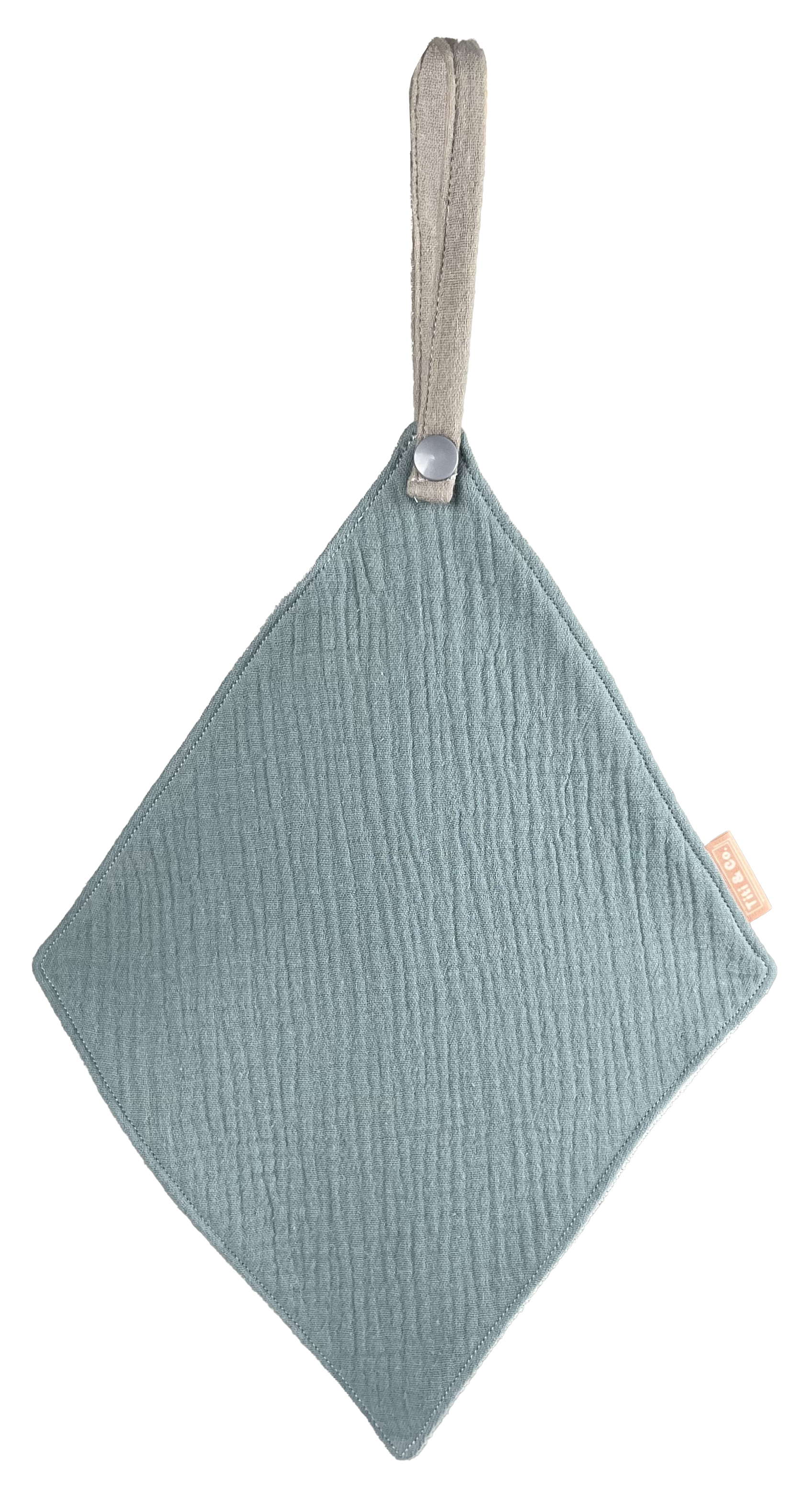 Double Guard Baby Dribble Bib Set - Pistachio Cream - Face Washer Front