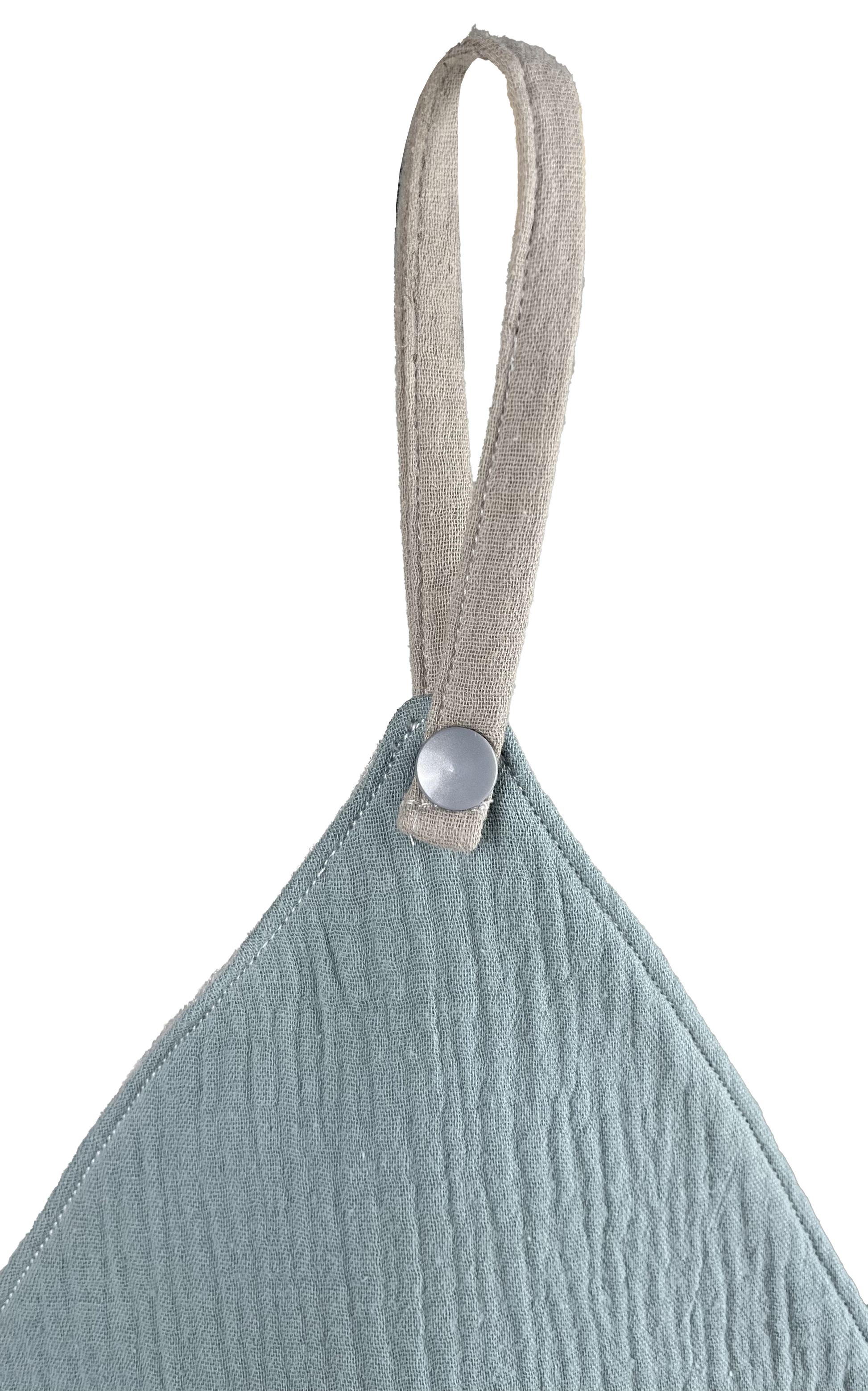 Double Guard Baby Dribble Bib Set - Pistachio Cream - Face Washer Close-up